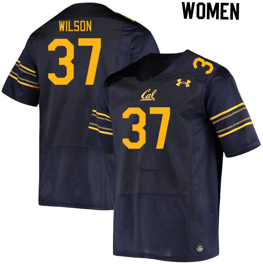 Women #37 Lachlan Wilson California Golden Bears College Football Jerseys Stitched Sale-Navy - Click Image to Close